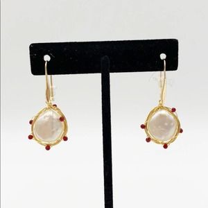 NEW Fresh Water Pearls and Quartz Earrings